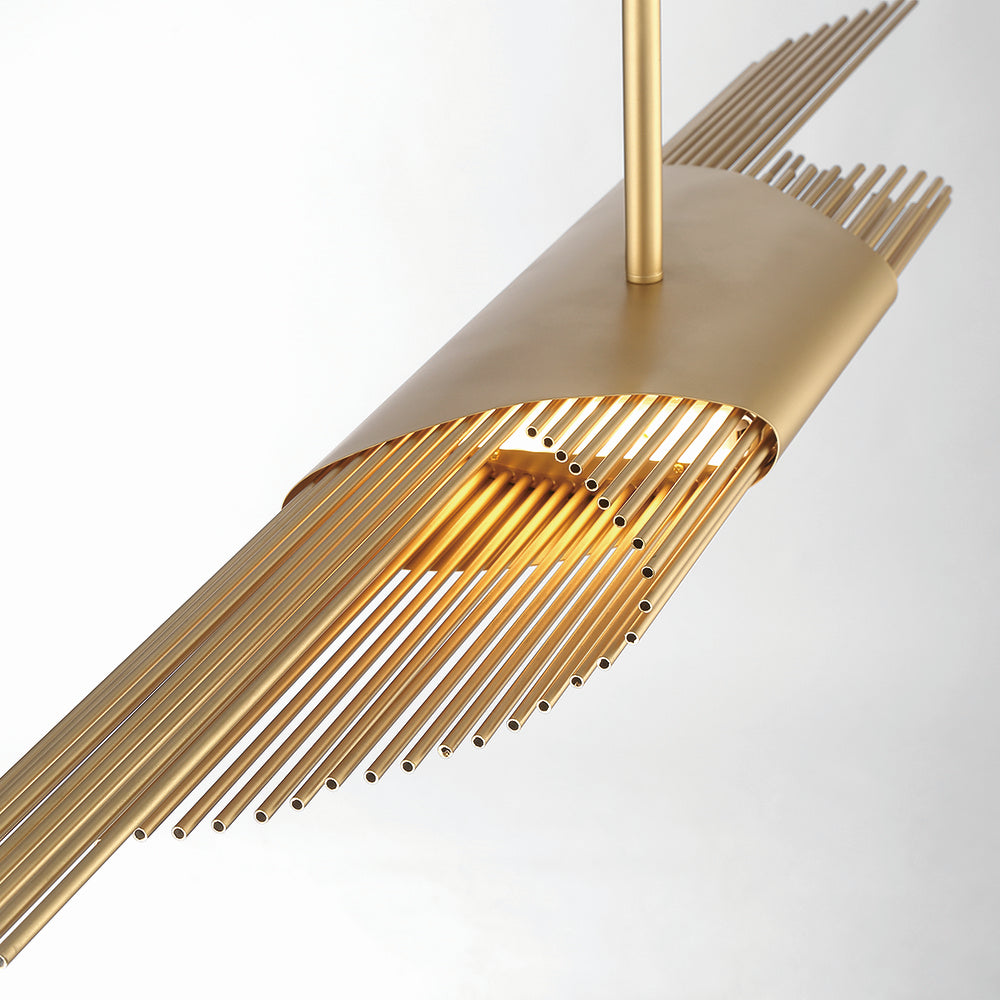 Suspension linéaire Umura Or satiné peint – vue 3