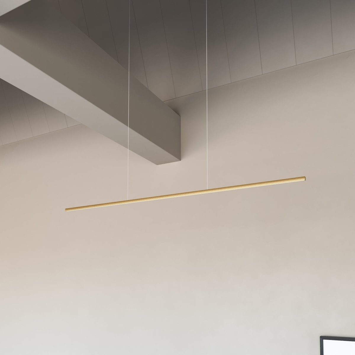 Suspension linéaire Vega Minor - Or brossé 47 3/8" by Kuzco Lighting | Luminaires & cie