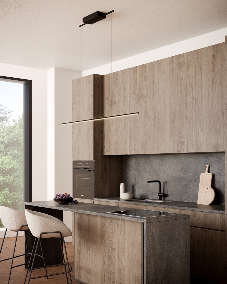 Suspension linéaire Vega Minor - Noir 60" by Kuzco Lighting | Luminaires & cie