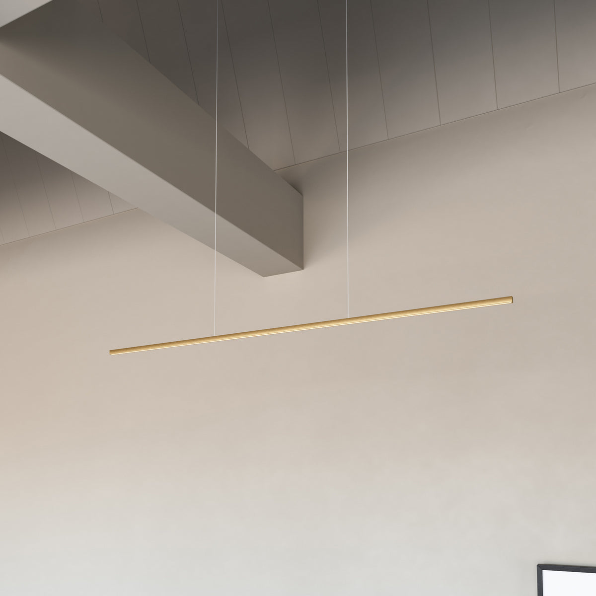 Suspension linéaire Vega Minor Or brossé, 47 3/8" – vue 3