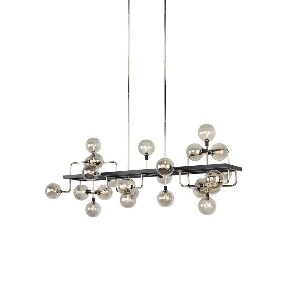 Suspension linéaire Viaggio - Fumée/Nickel poli Non by Tech Lighting | Luminaires & cie