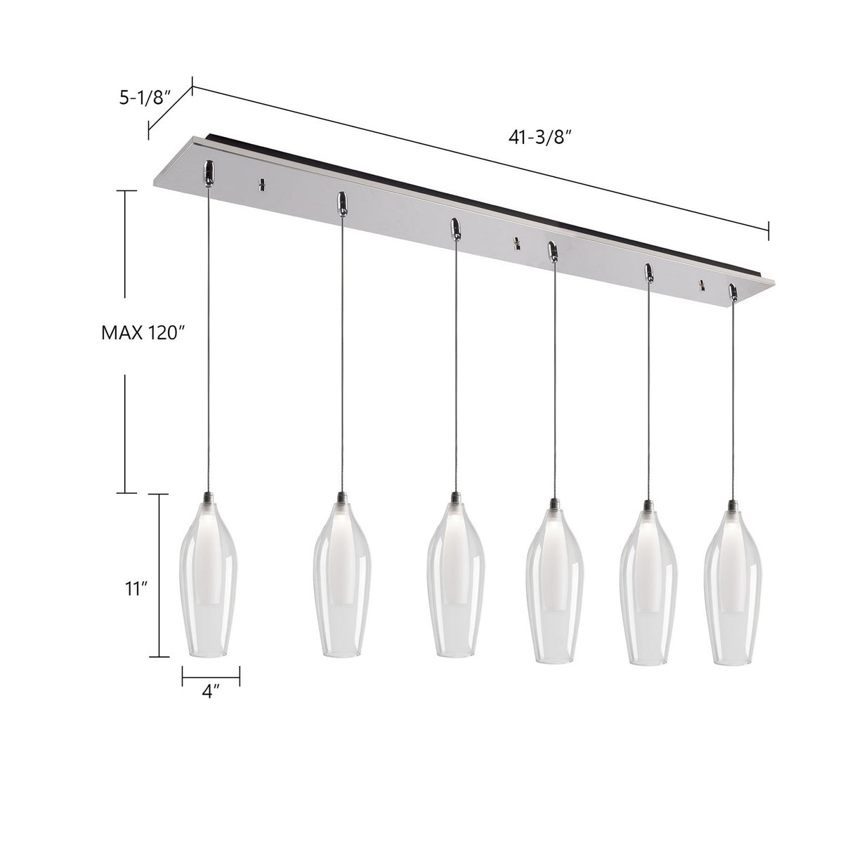 Suspension linéaire Victoria 11", 41 3/8" – vue 6