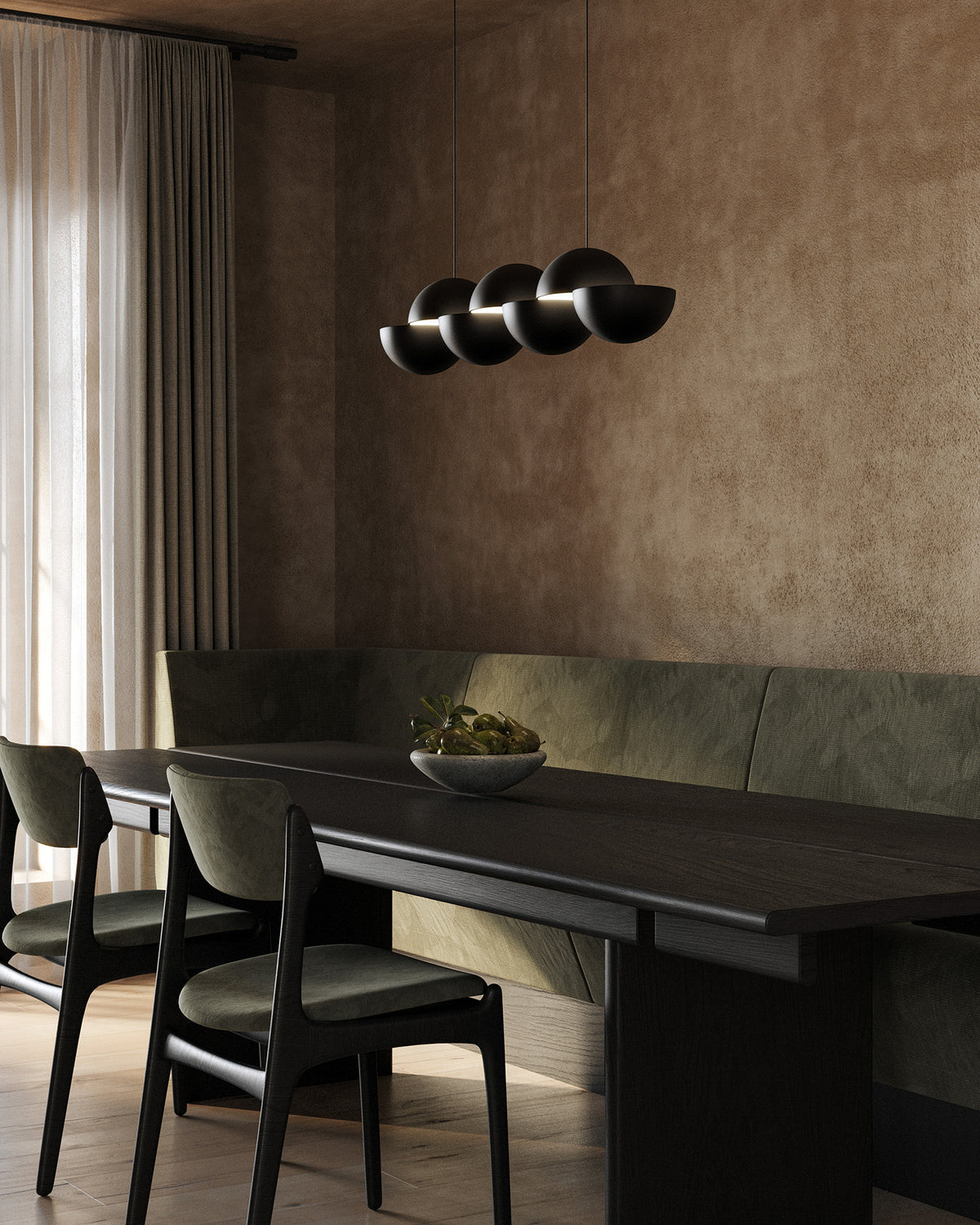 Suspension linéaire Void Noir – vue 5