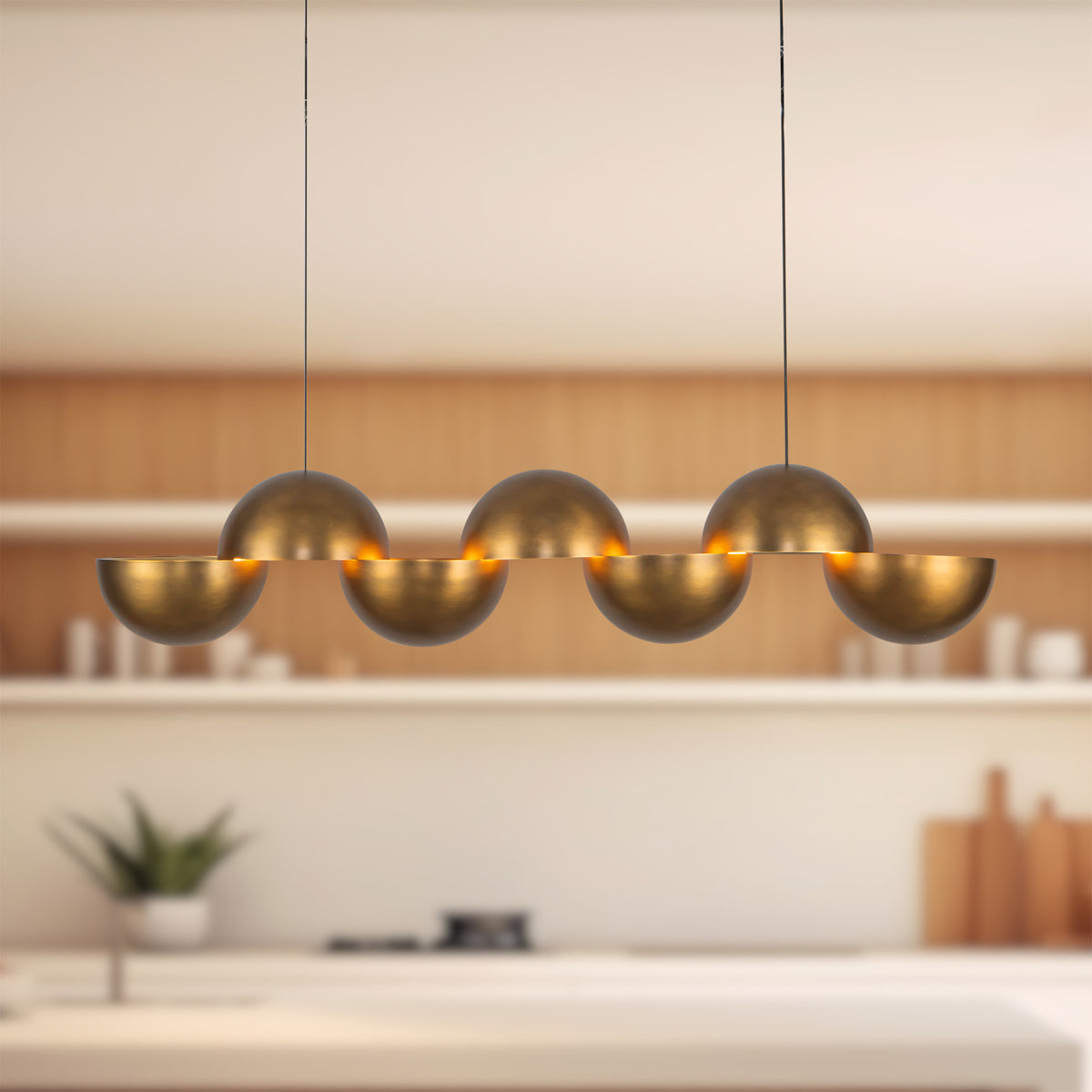 Suspension linéaire Void Laiton vintage – vue 5