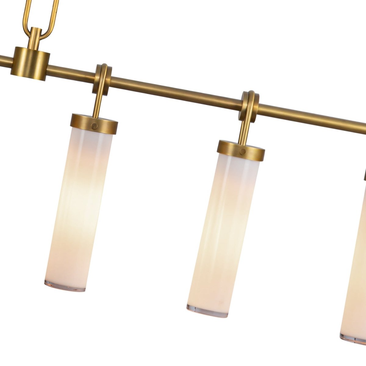Suspension linéaire Wynwood - Opale en laiton / brillant vintage by Alora Lighting | Luminaires & cie