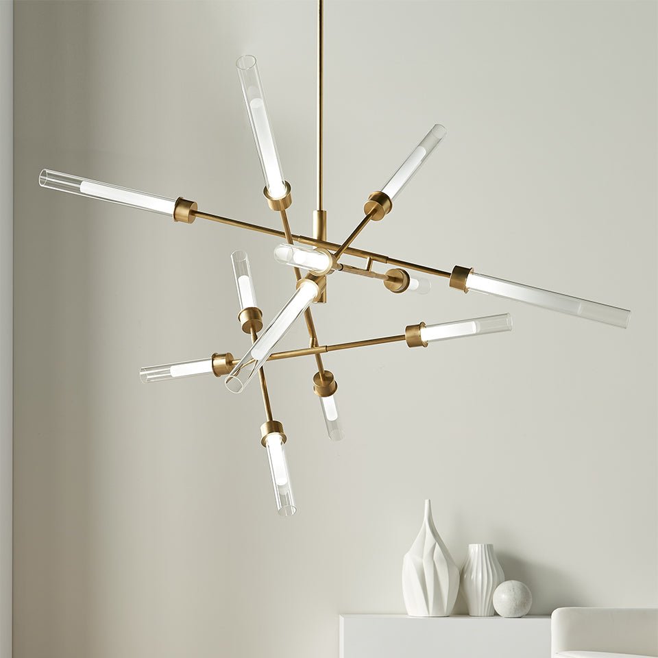 Suspension Linger Abstract - Laiton naturel by Tech Lighting | Luminaires & cie