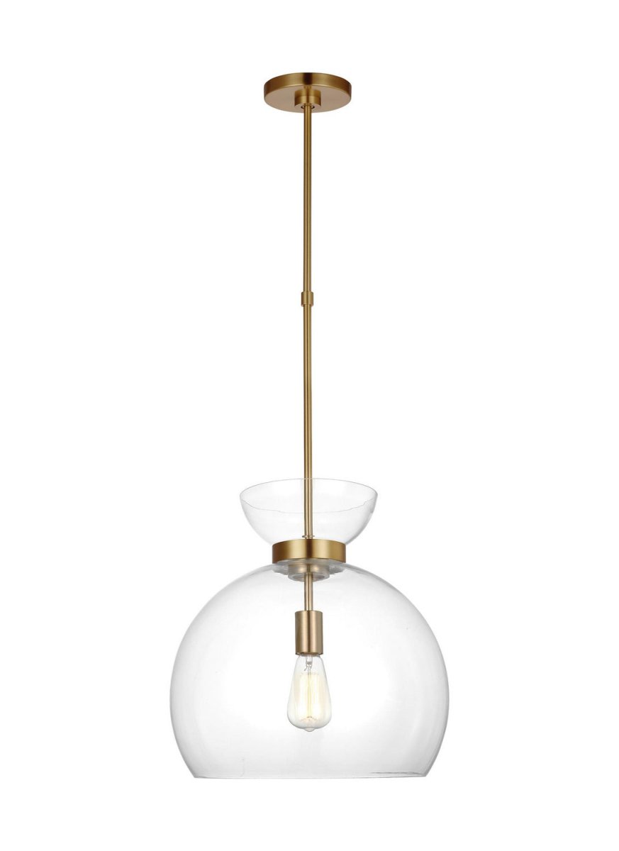 Suspension Londyn - Laiton bruni avec verre transparent by Visual Comfort Studio | Luminaires & cie