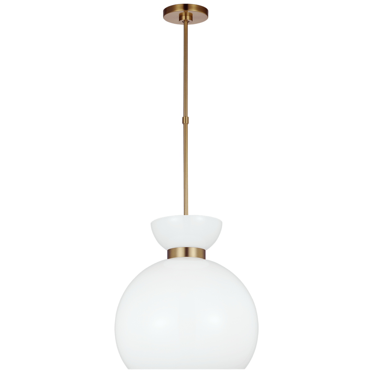 Suspension Londyn - Laiton brûlé avec verre blanc lait 16" by Visual Comfort Studio | Luminaires & cie