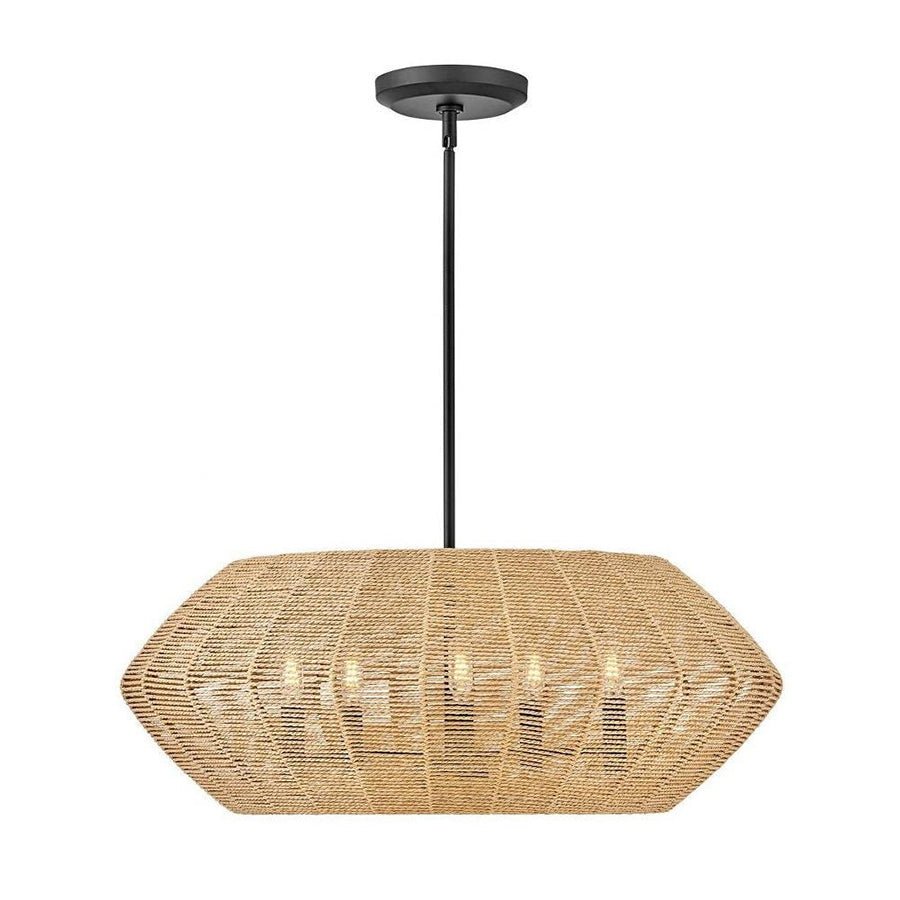 Suspension Luca - Noir et naturel 28" by Hinkley | Luminaires & cie