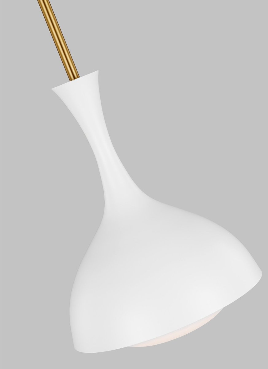 Suspension Lucerne - Matte blanc et laiton brûlé 9" by Visual Comfort Studio | Luminaires & cie