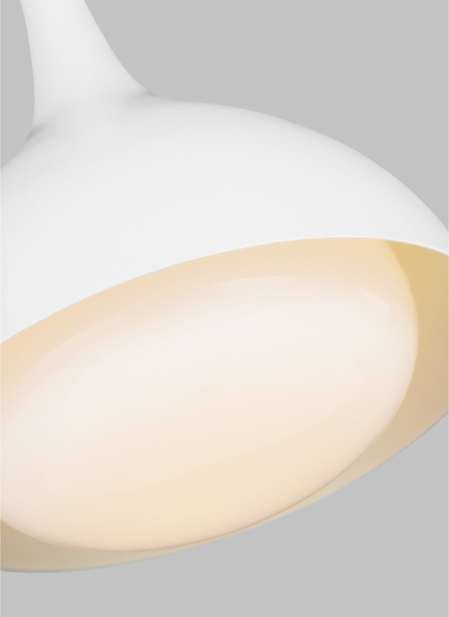 Suspension Lucerne - Matte blanc et laiton brûlé 9" by Visual Comfort Studio | Luminaires & cie