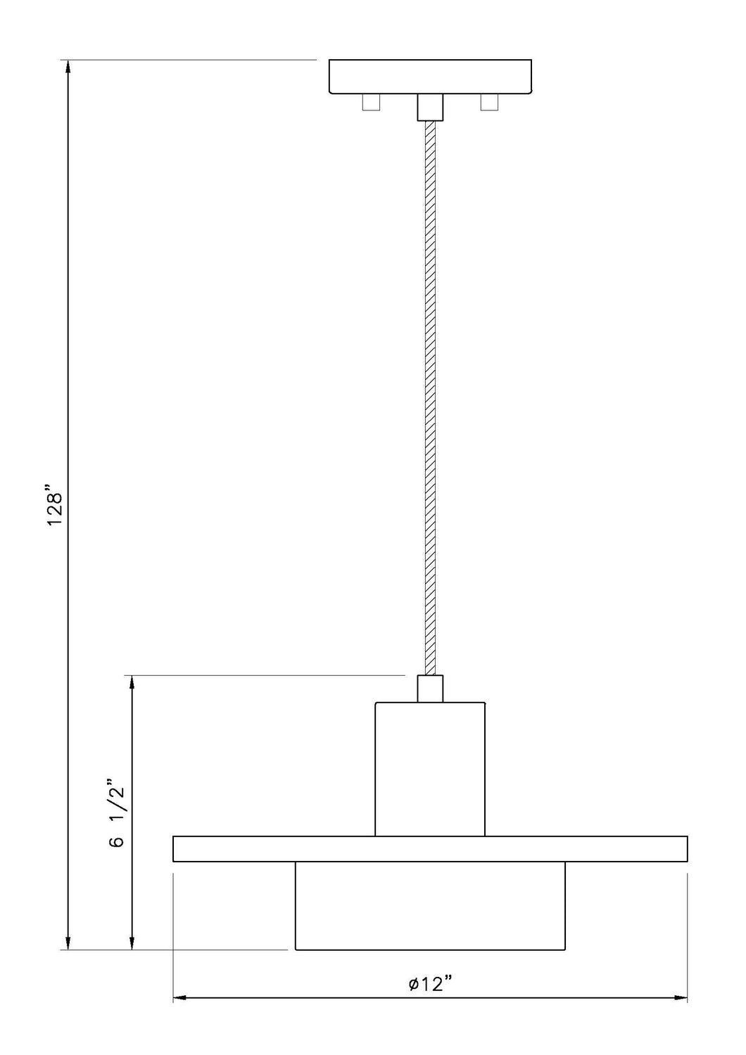 Suspension Ludo Nickel brossé, 12" – vue 6