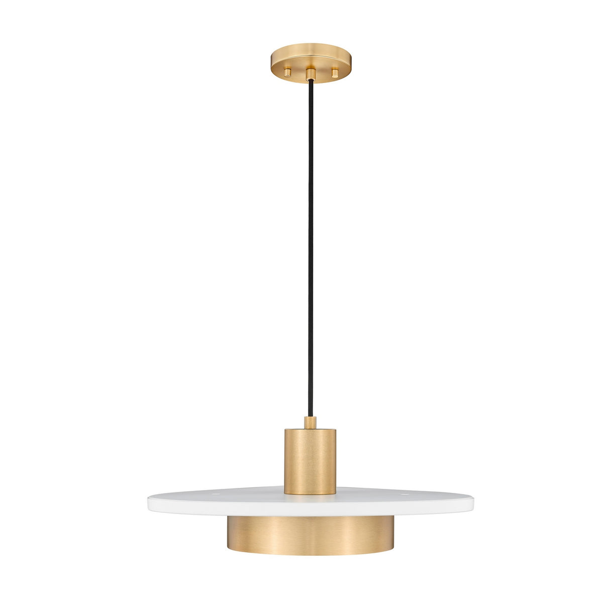 Suspension Ludo Blanc mat + Or moderne, 16" – vue 3