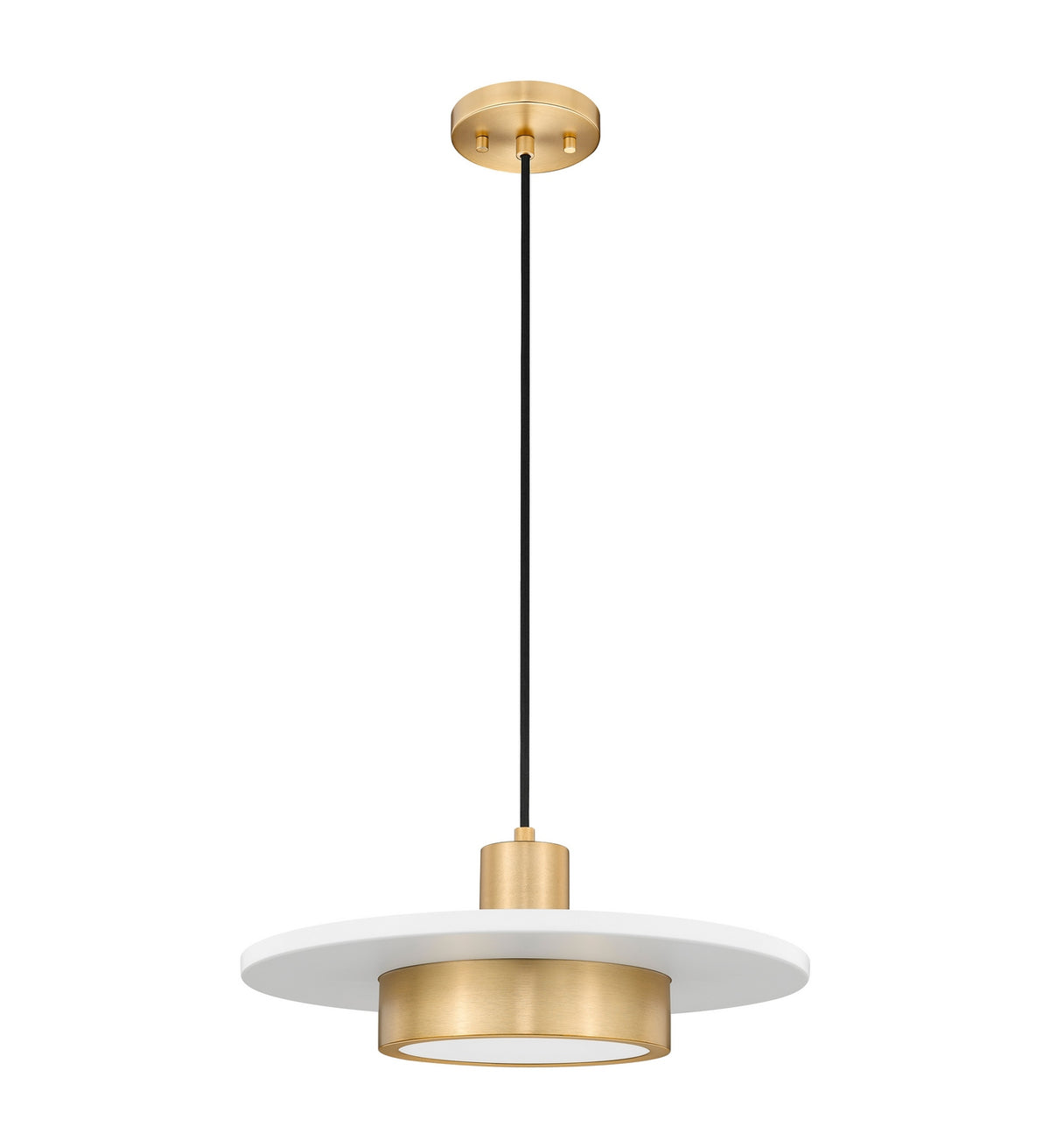 Suspension Ludo Blanc mat + Or moderne, 16" – vue 5
