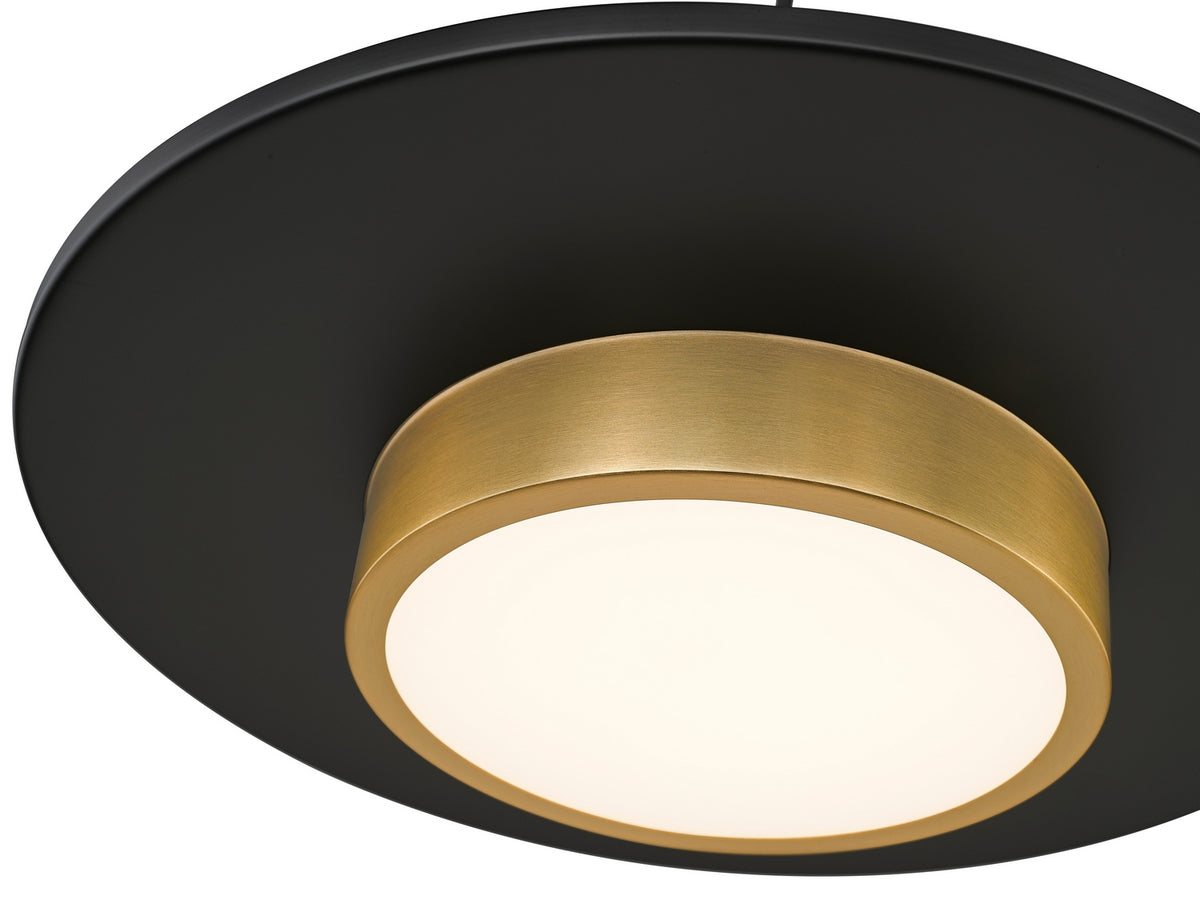 Suspension Ludo Noir mat + Or moderne, 20" – vue 3