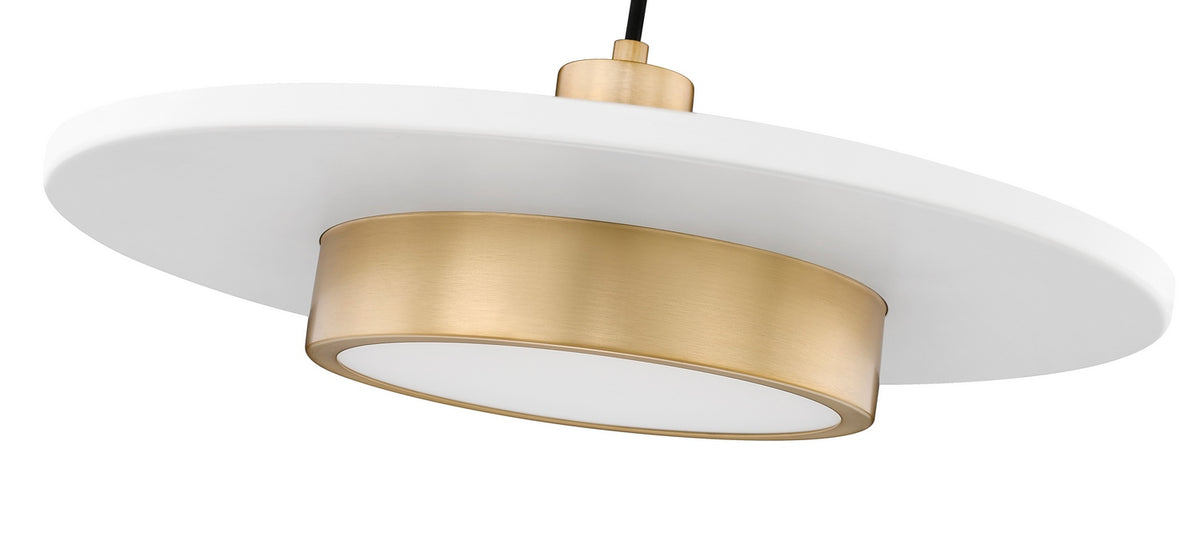 Suspension Ludo Blanc mat + Or moderne, 20" – vue 4