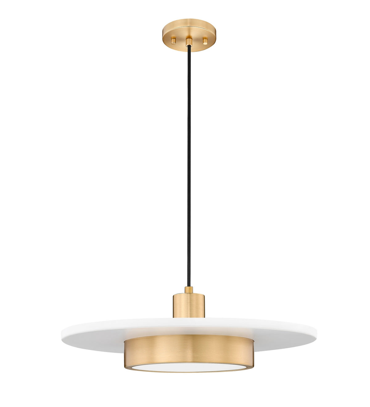 Suspension Ludo Blanc mat + Or moderne, 20" – vue 5