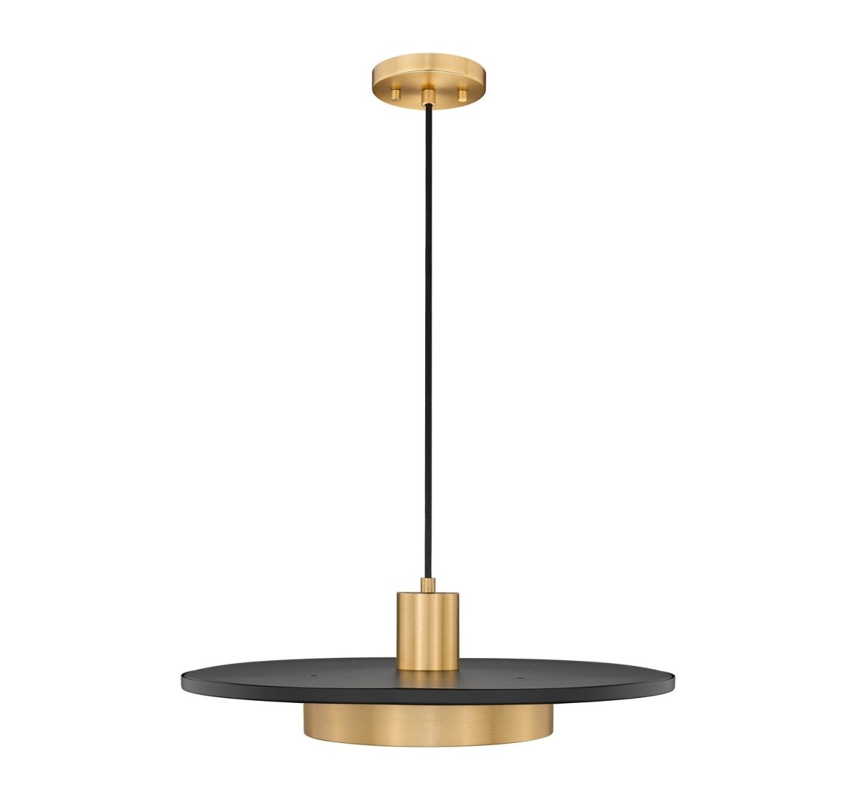 Suspension Ludo - Blanc mat + Or moderne 20" by Z-Lite | Luminaires & cie