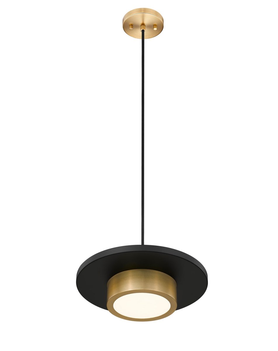 Suspension Ludo - Blanc mat + Or moderne 20" by Z-Lite | Luminaires & cie