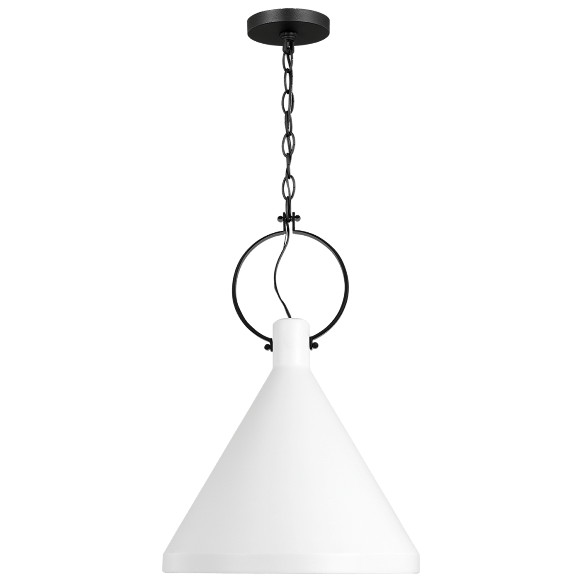 Suspension Lyon - Blanc mat 14 1/4" Ampoules DEL incluses by Visual Comfort Studio | Luminaires & cie