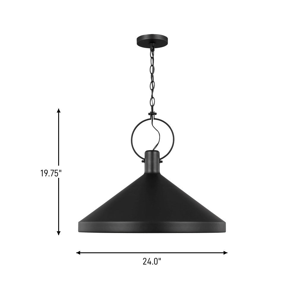 Suspension Lyon - Blanc mat 24" Blanc mat by Visual Comfort Studio | Luminaires & cie