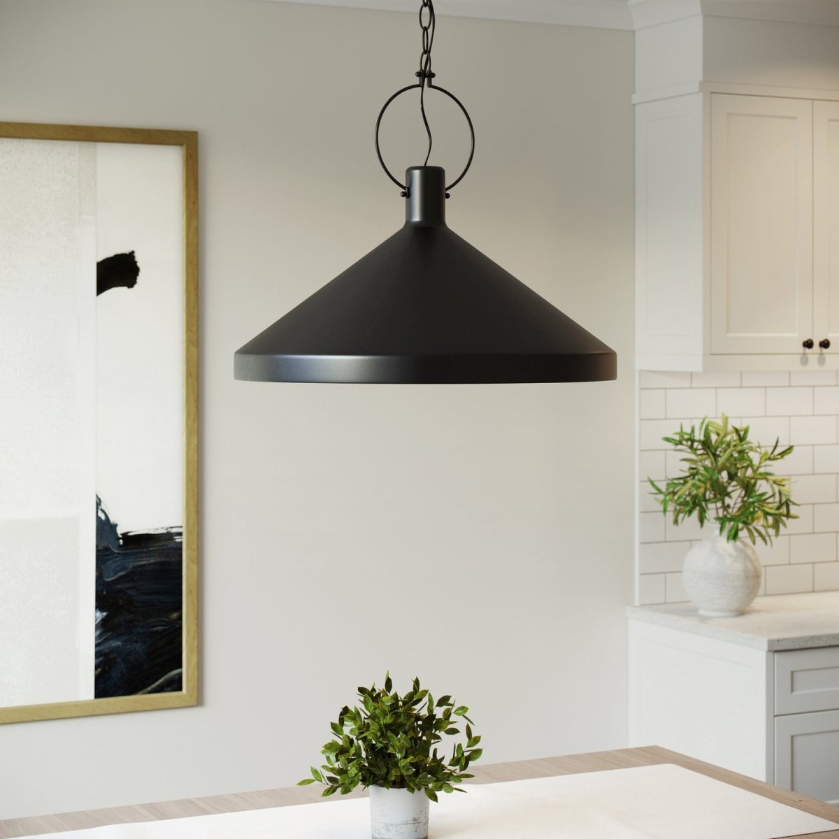 Suspension Lyon - Blanc mat 24" Blanc mat by Visual Comfort Studio | Luminaires & cie