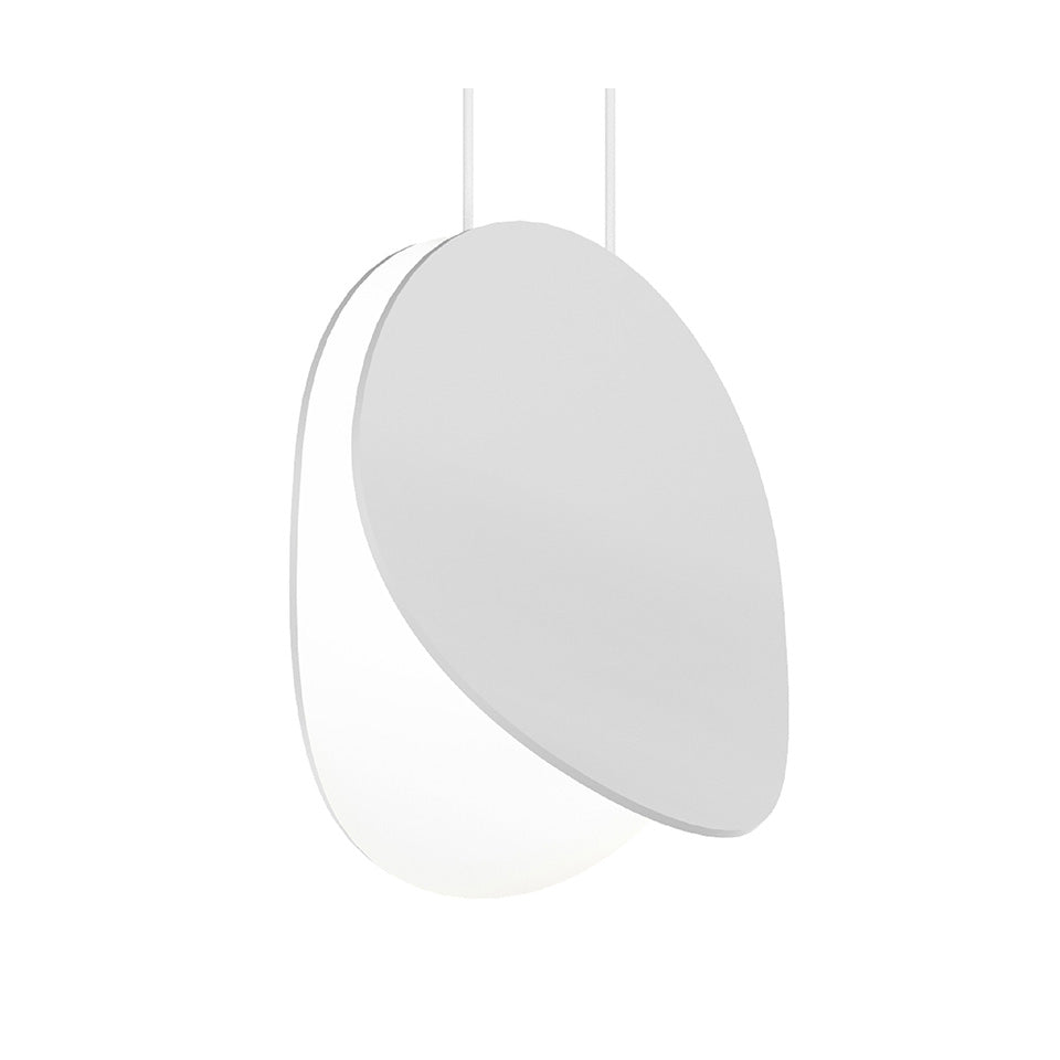 Suspension Malibu Discs - Blanc satiné 7.5" by Sonneman | Luminaires & cie