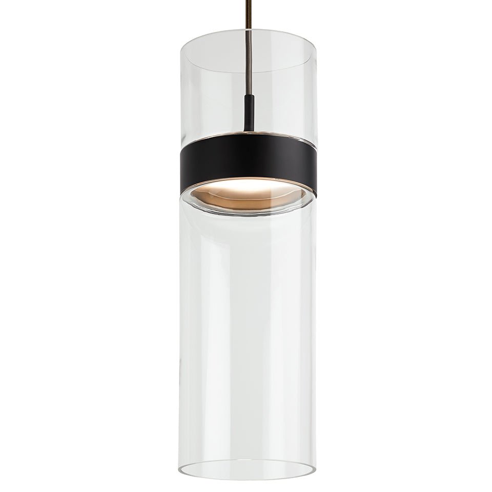 Suspension Manette Grande - Noir/Noir Verre clair by Tech Lighting | Luminaires & cie