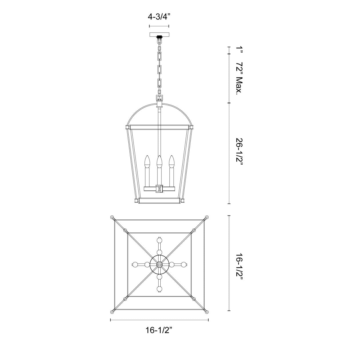 Suspension Manor - Bronze urbain 16 1/2" by Alora Lighting | Luminaires & cie