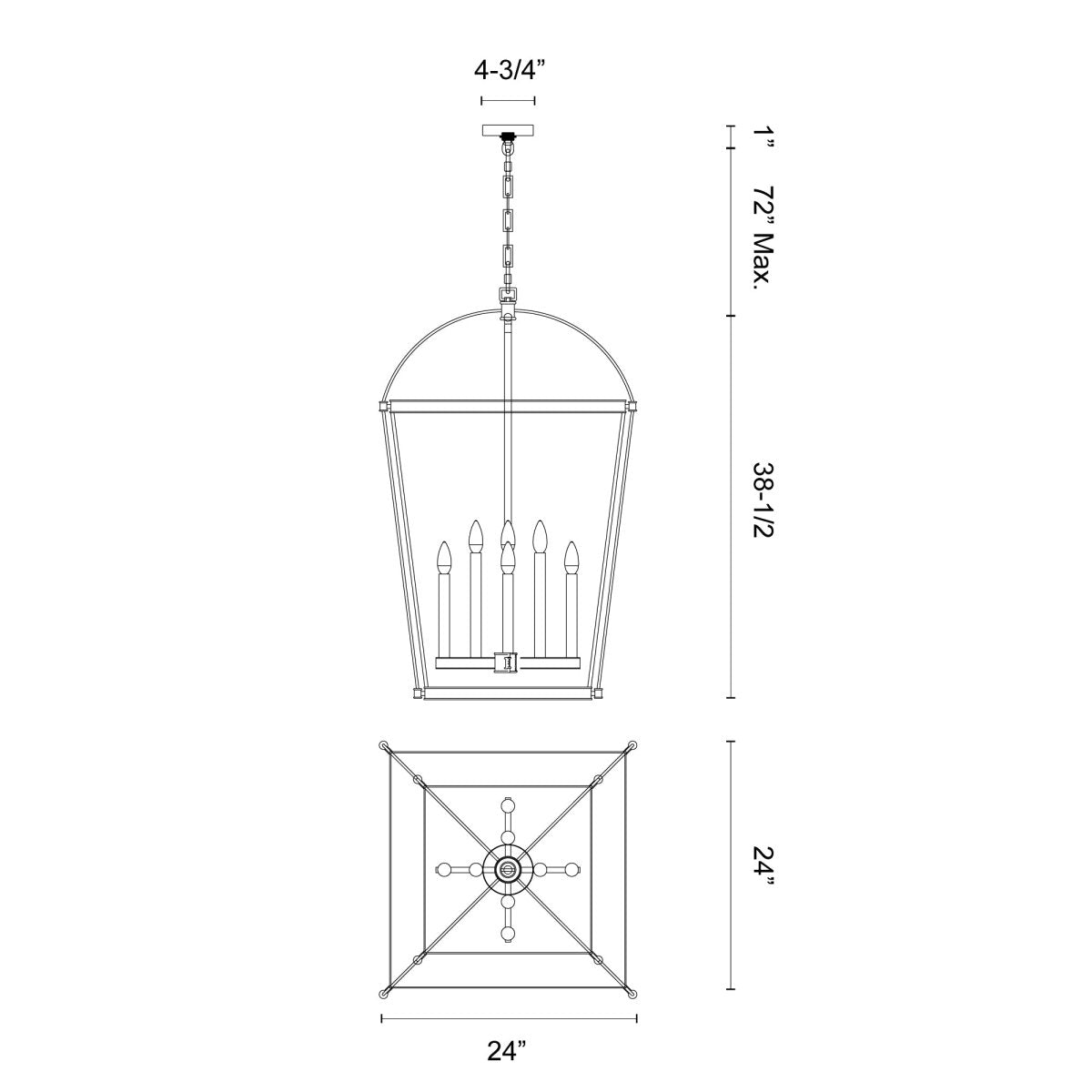 Suspension Manor - Bronze urbain 24" by Alora Lighting | Luminaires & cie