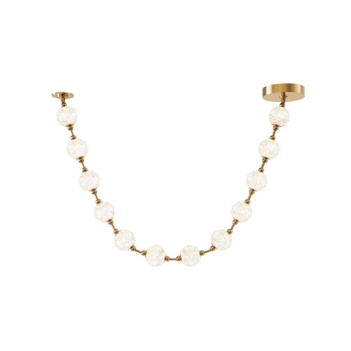 Suspension Marni - Laiton naturel 86 1/2" Driver dans le canopy by Alora Lighting | Luminaires & cie