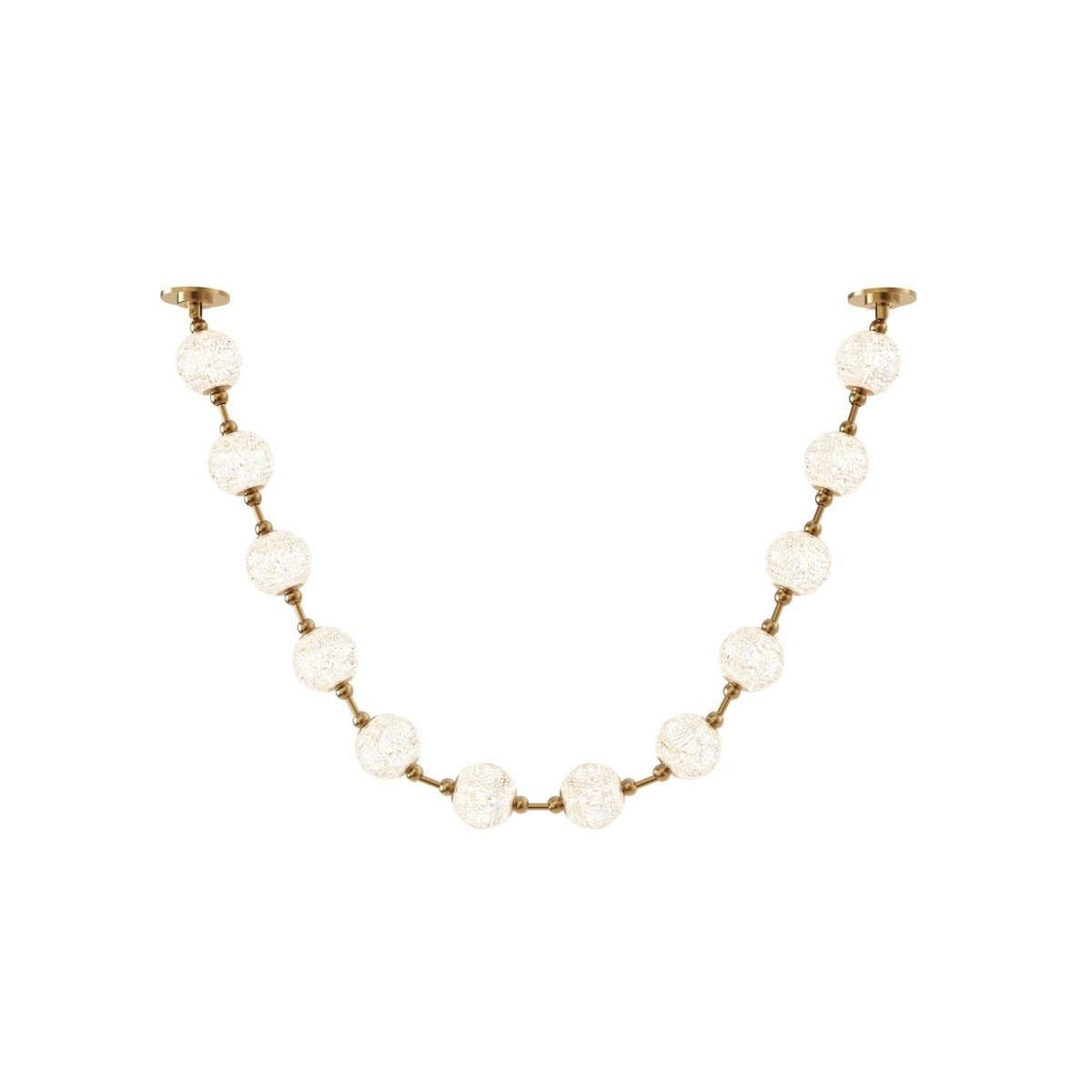 Suspension Marni - Laiton naturel 86 1/2" Driver à distance by Alora Lighting | Luminaires & cie