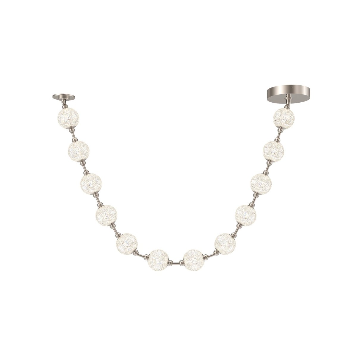 Suspension Marni - Nickel poli 86 1/2" Driver dans le canopy by Alora Lighting | Luminaires & cie