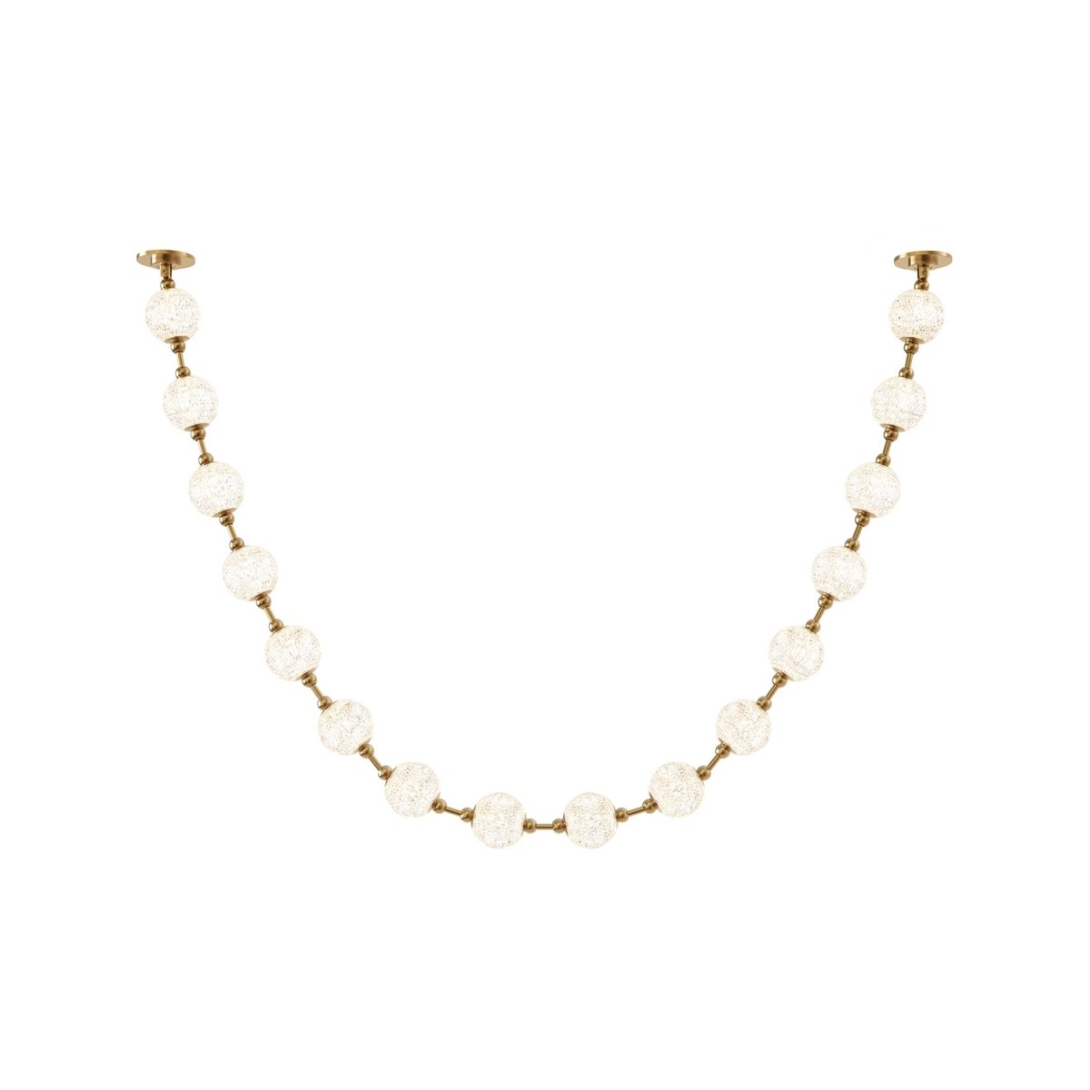 Suspension Marni - Laiton naturel 114 7/8" Driver à distance by Alora Lighting | Luminaires & cie