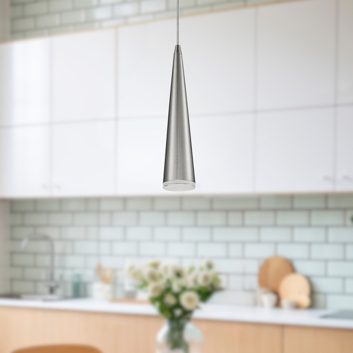 Mini-suspension Mina Nickel brossé, 13 1/2" – vue 3