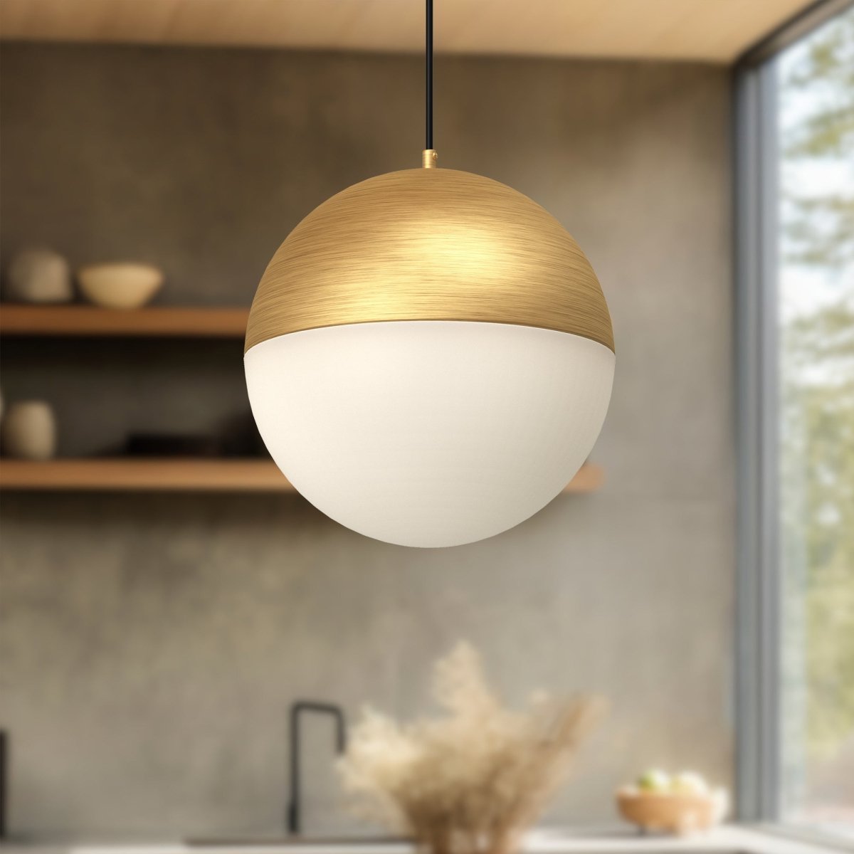 Suspension Monae - Or brossé 7 7/8" by Kuzco Lighting | Luminaires & cie