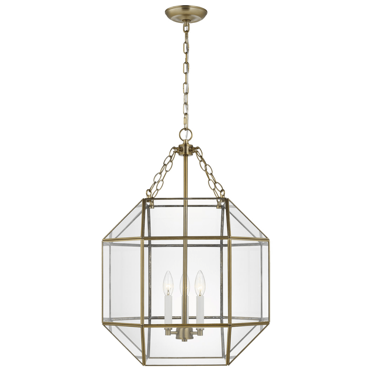 Suspension Morrison M - Laiton satiné Clair Ampoules DEL incluses by Visual Comfort Studio | Luminaires & cie