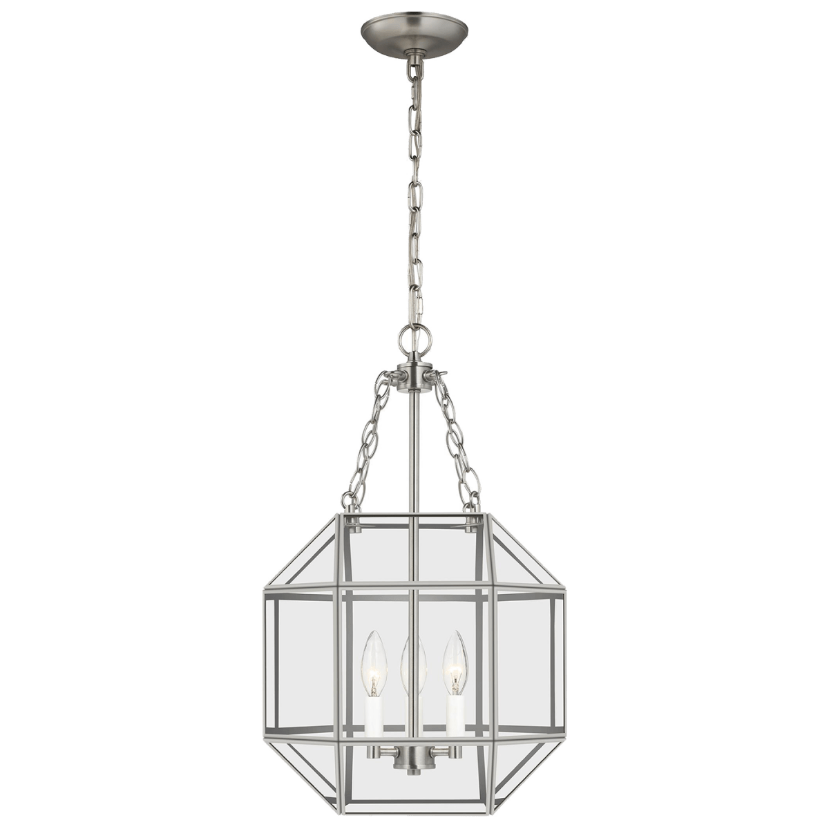 Suspension Morrison S - Nickel brossé Clair Ampoules non - incluses by Visual Comfort Studio | Luminaires & cie