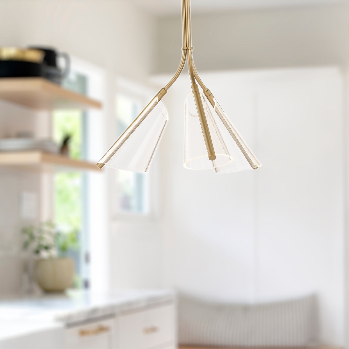 Suspension Mulberry - Guide en or / lumière brossé 21 3/4" by Kuzco Lighting | Luminaires & cie