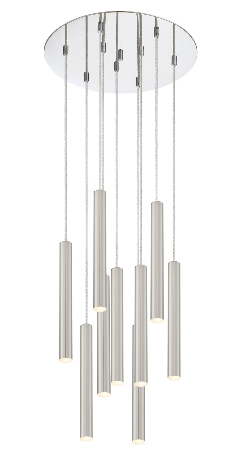 Suspension multiple 12" Forest nombre de suspensions 9, Chrome, Nickel brossé – Z-Lite