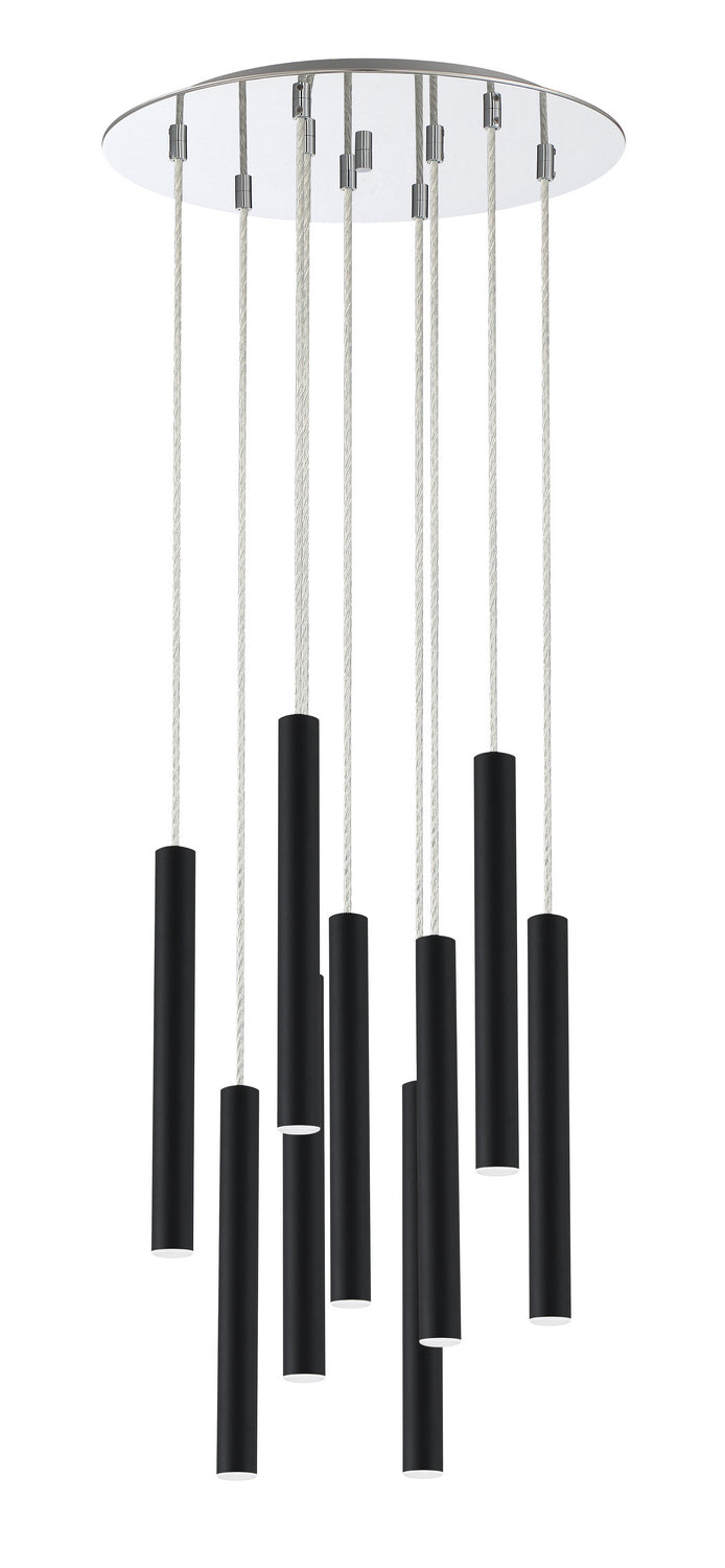 Suspension multiple 12" Forest nombre de suspensions 9, Chrome, Noir mat – vue 3