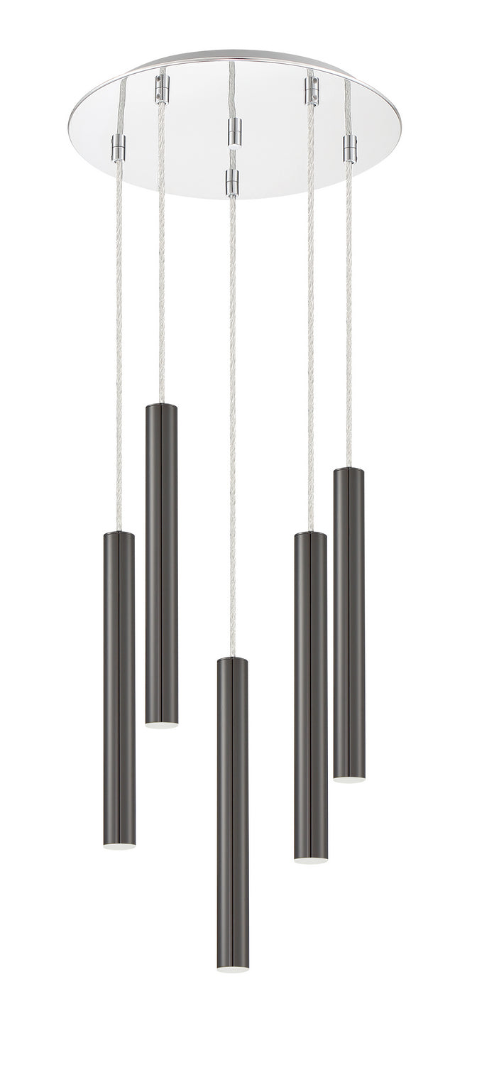 Suspension multiple 12" Forest nombre de suspensions 5, Chrome, Noir perle – vue 3