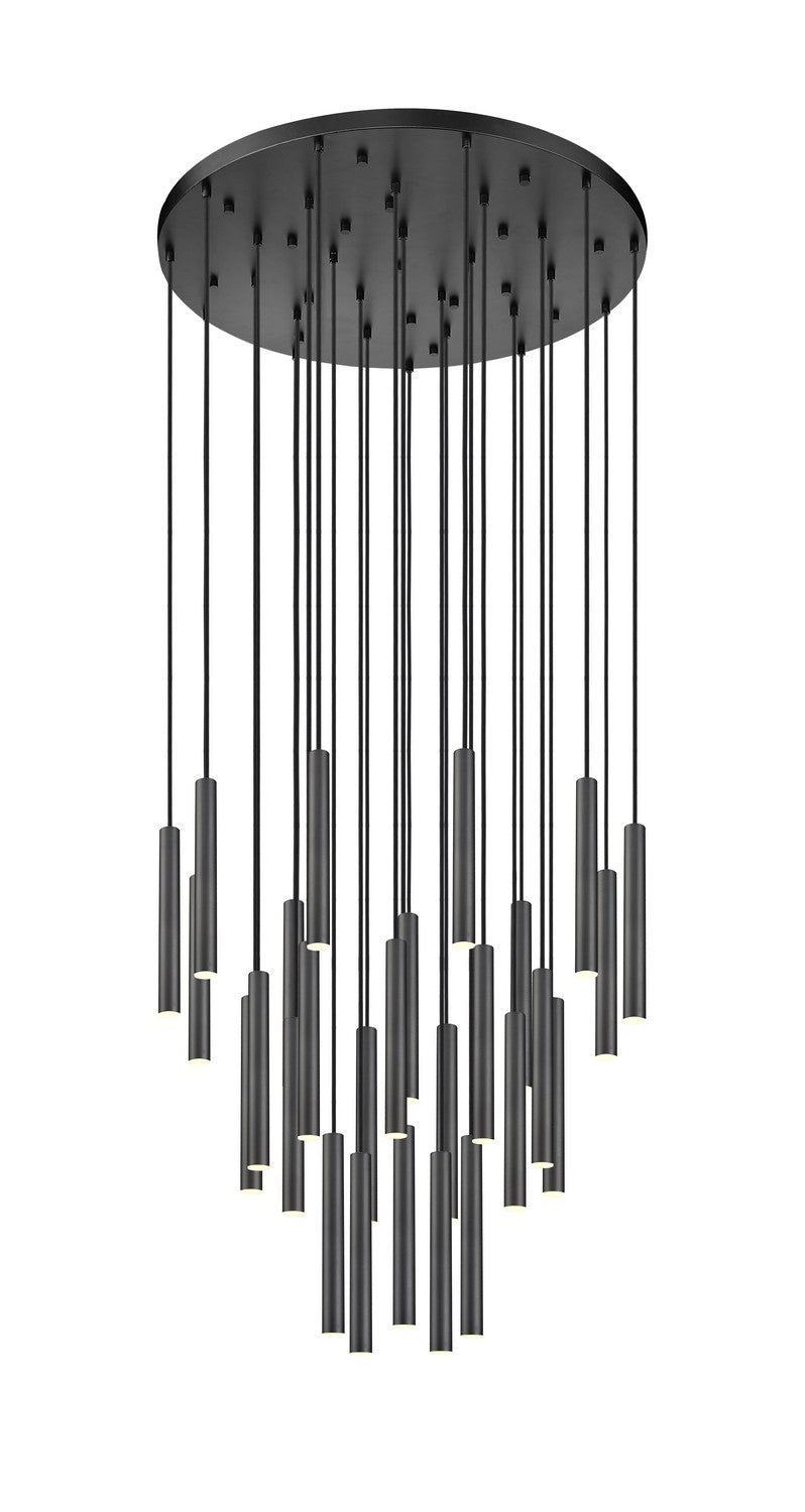 Suspension multiple 12" Forest nombre de suspensions 27, Noir mat, Noir mat – Z-Lite