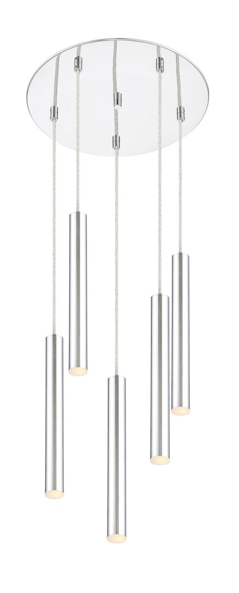 Suspension multiple 12" Forest - 5 Chrome Chrome by Z-Lite | Luminaires & cie