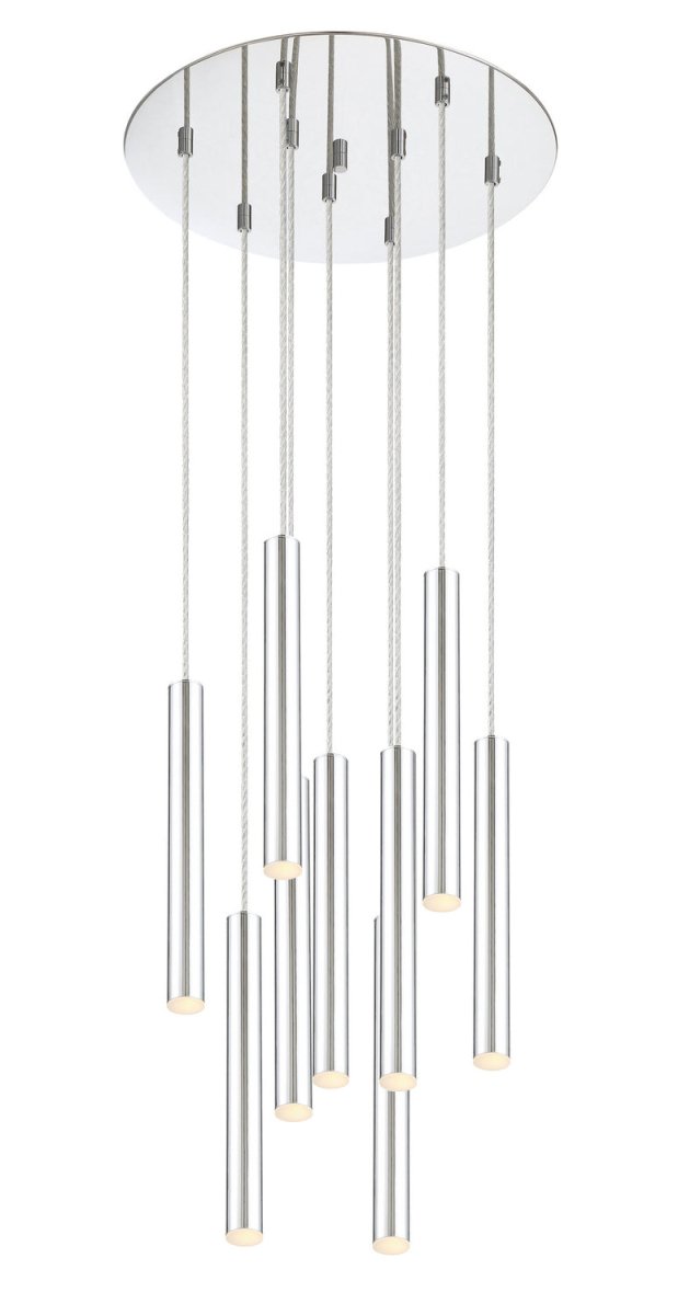 Suspension multiple 12" Forest - 9 Chrome Chrome by Z-Lite | Luminaires & cie