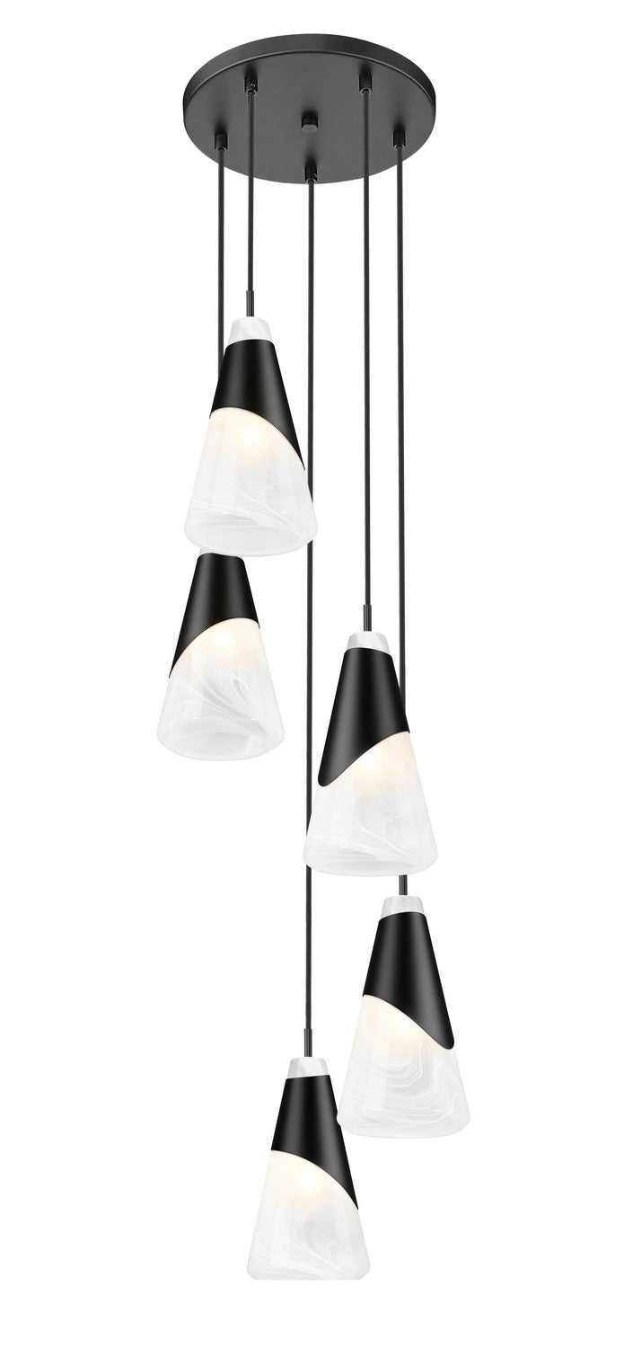 Suspension multiple Aimie Noir mat, 12", 13 1/4" – vue 2