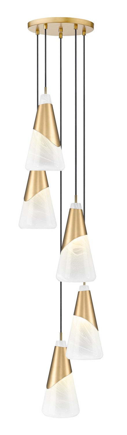 Suspension multiple Aimie Or moderne, 12", 15 3/4" – Z-Lite