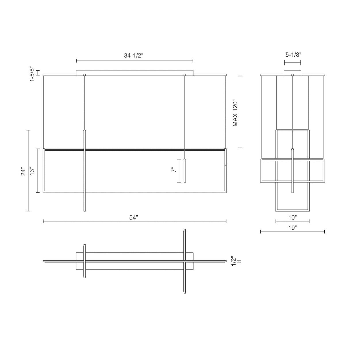 Suspension multiple Arkell - Noir by Kuzco Lighting | Luminaires & cie