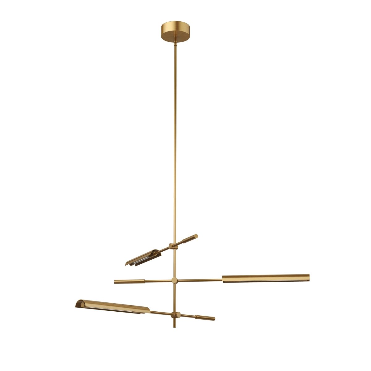 Suspension multiple Astrid - Ombre en métal / laiton vintage 43 7/8" by Alora Lighting | Luminaires & cie