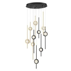 Suspension multiple Barletta Or-Noir mélangé, 24" – Eurofase